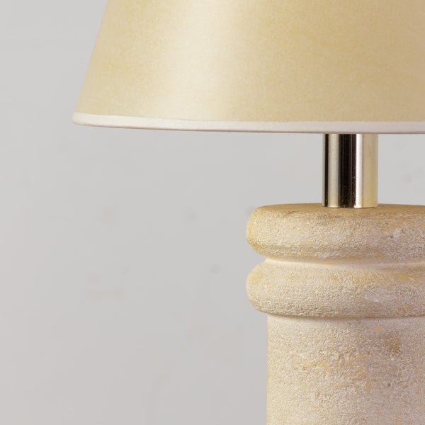 A Baluster Turned Stone Table Lamp