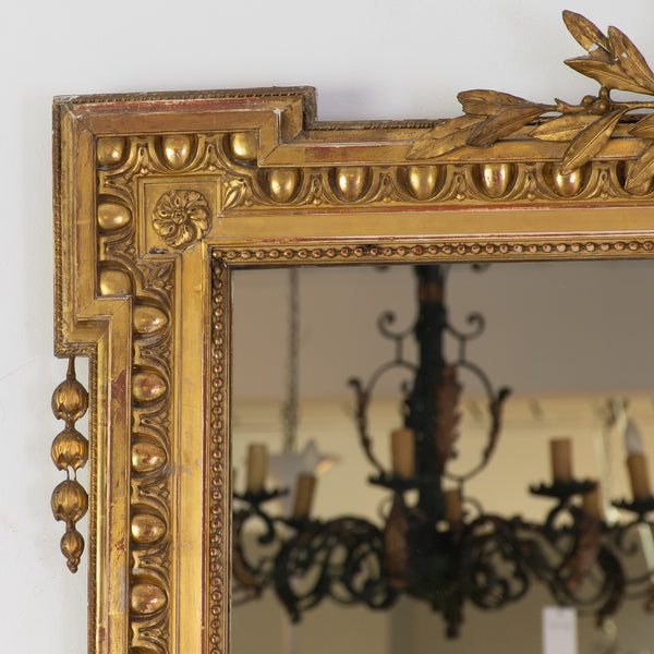 Louis XVI Style Overmantel Giltwood Mirror