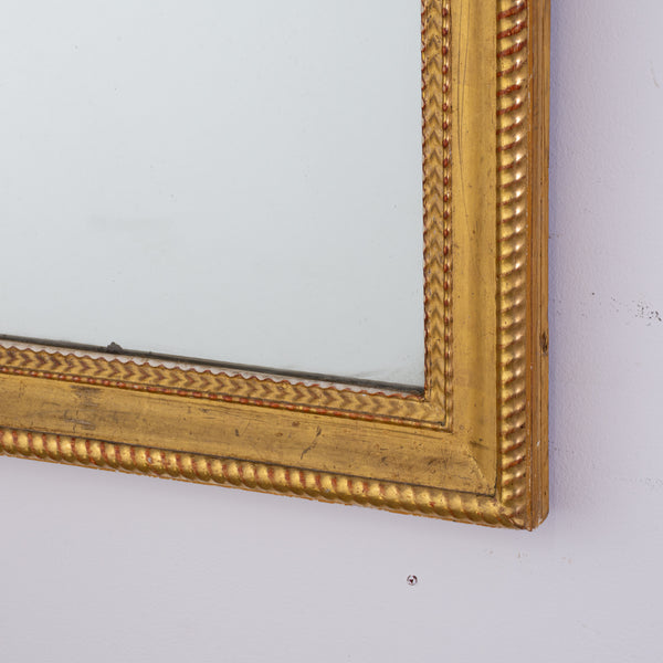 Louis Philippe Giltwood Mirror with Rope Twist Edge