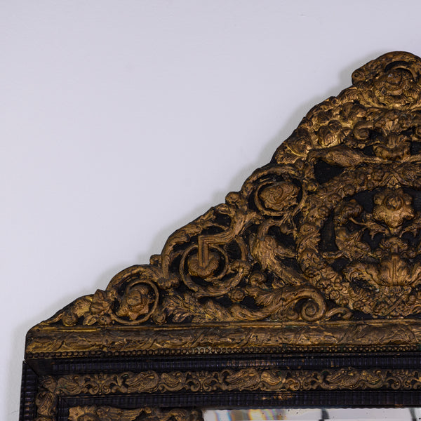 A Large Napoleon III Repousse Cushion Mirror