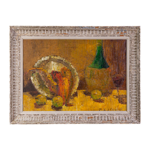 Modernist Still Life with fruit and Wine