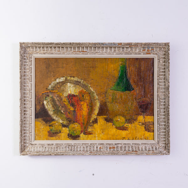 Modernist Still Life with fruit and Wine