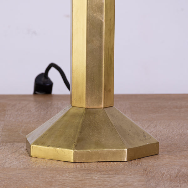 A Hexagonal Brass Table Lamp