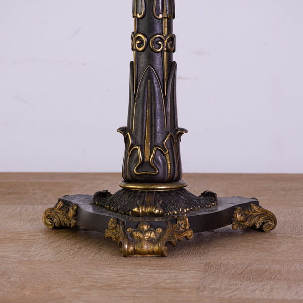 English Gothic Bronze Table Lamp