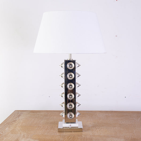 Italian Chrome and Spiked Table Lamps