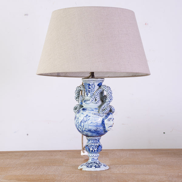 Pair of late 18th Century Delft Vases Converted to lamps