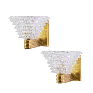 Pair of Murano Rostrato Wall Sconces