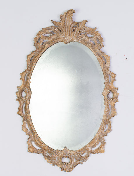 George III Style Oval Rococo Mirror