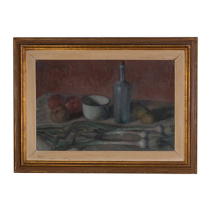 Still life with A bottle and Fruit