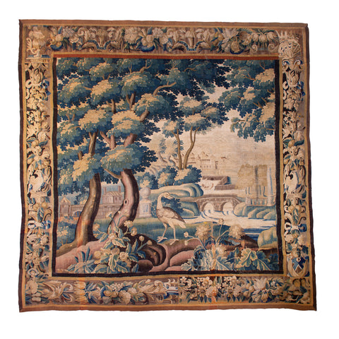 Important 18th Century Verdure Tapestry probably by Aubusson