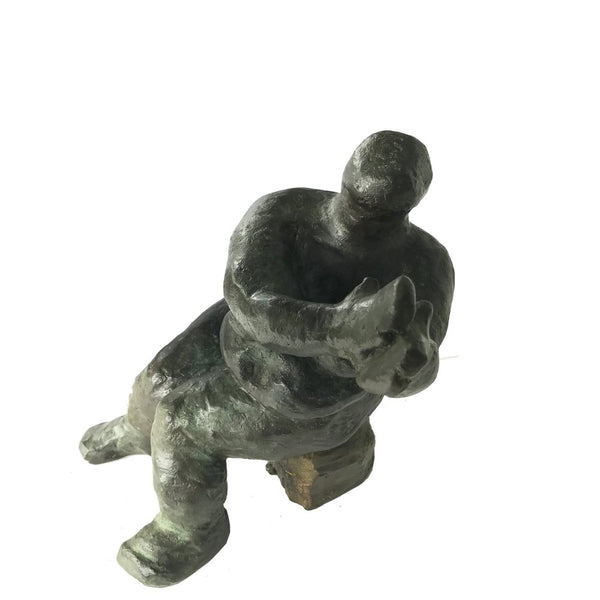 Seated Bronze Figure, after Joe Maseko