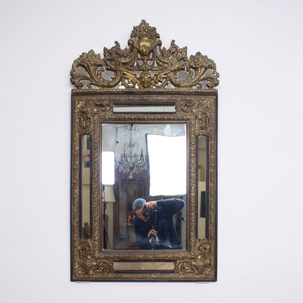 Napoleon III Repoussé Cushion Mirror