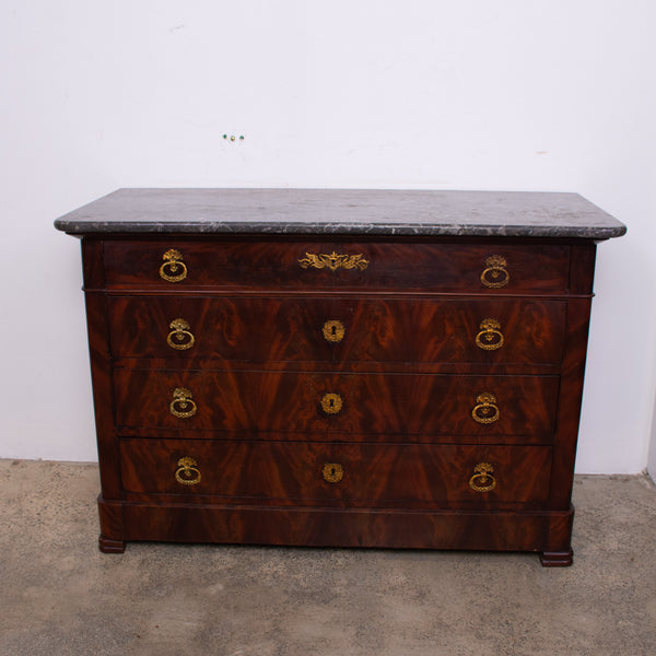 Antique French Louis Phillipe Mahogany Commode