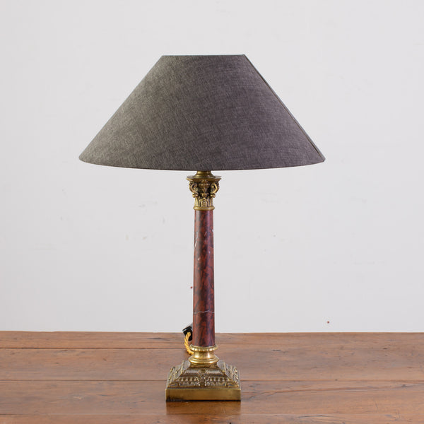 Late 19th Century French Column Table Lamp