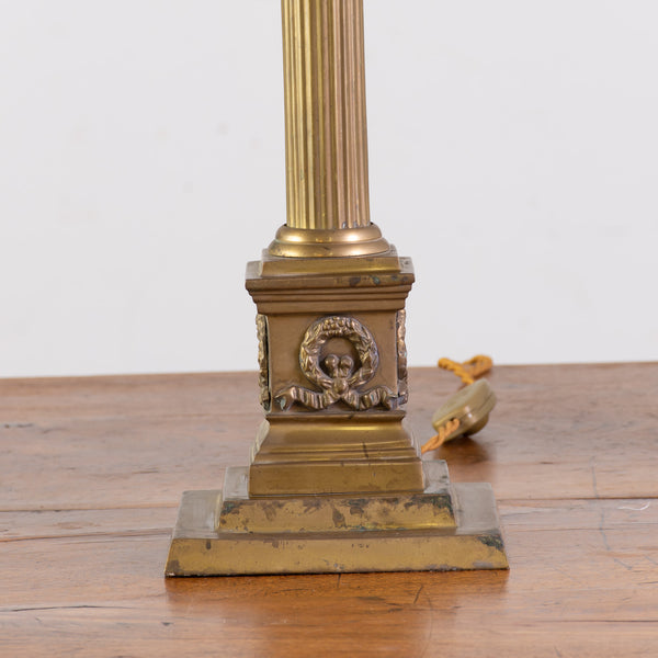 Bronze Corinthian Column Table Lamp