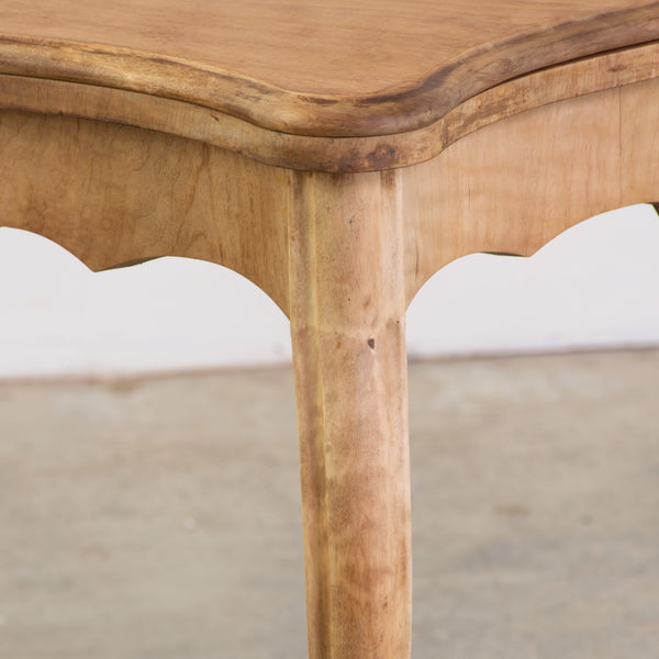 Late 19th Century Bleached Walnut Fold Over Table