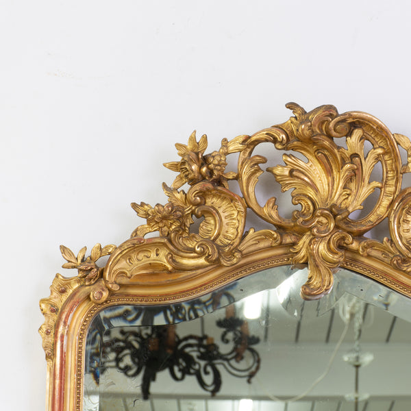 A Fine 19th Century Louis XV Style Giltwood Mirror