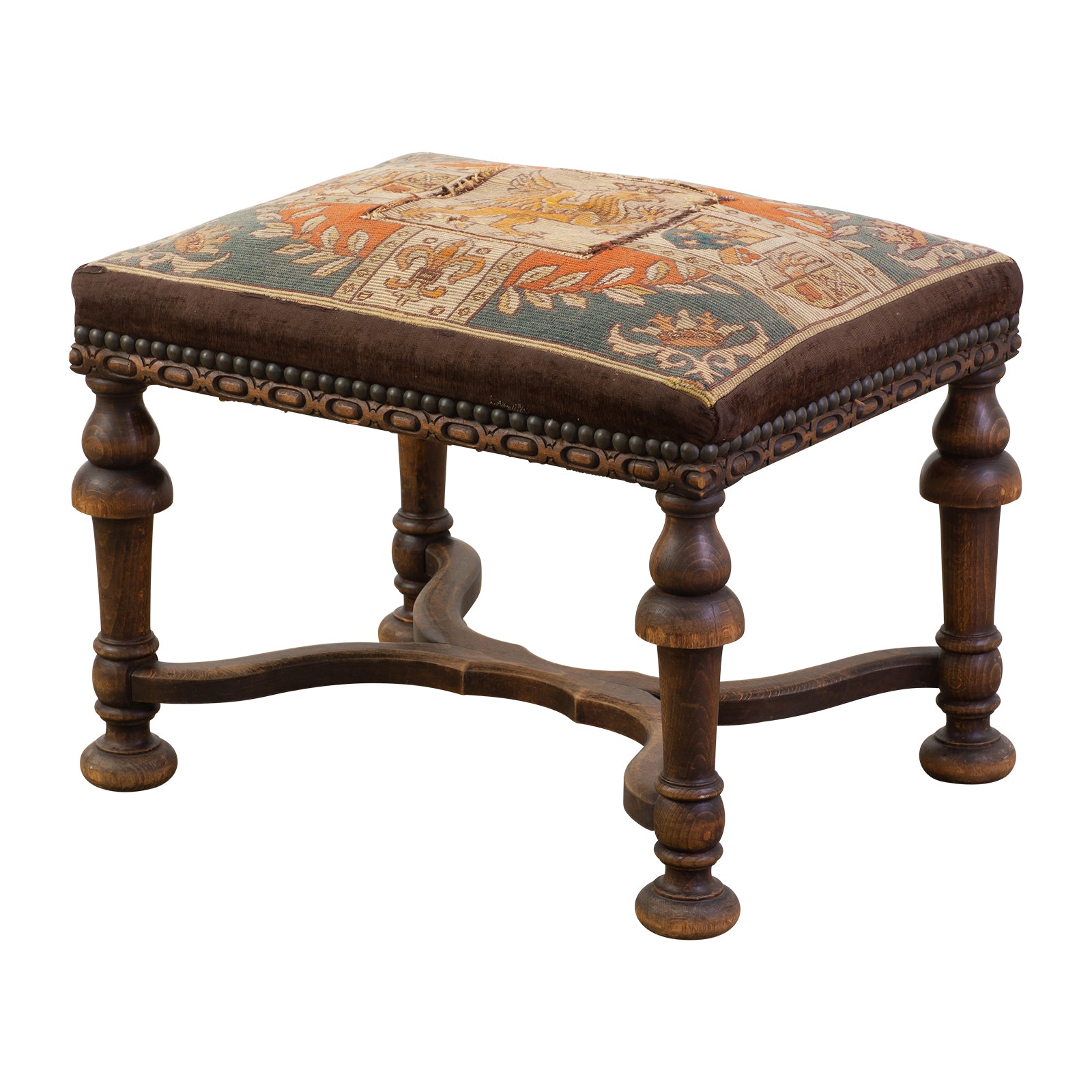 Early 20th Century Carved Renaissance Style  Stool