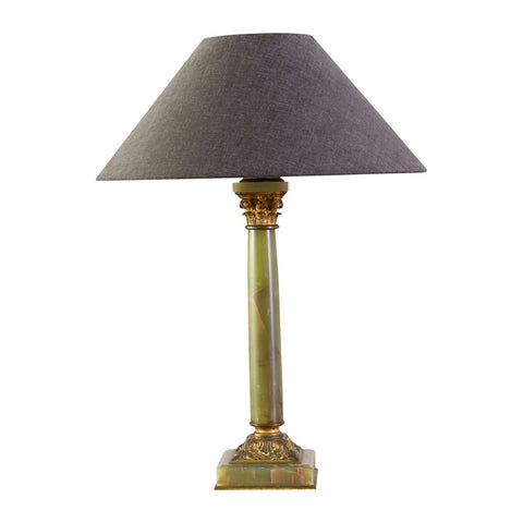 Late 19th Century Onyx Column Table Lamp
