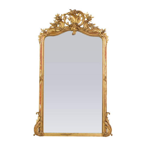 A Fine 19th Century Louis XV Style Giltwood Mirror