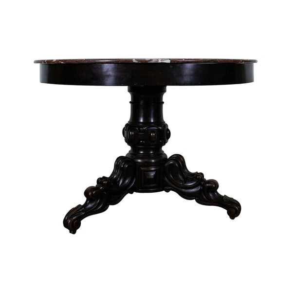 A mid 19th Century French Dark Mahogany Circular Table 
