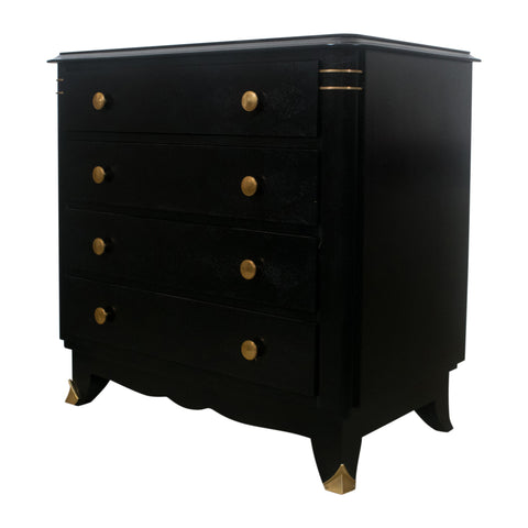 A Japanned Art Deco Commode in the Style of Jules Leleu