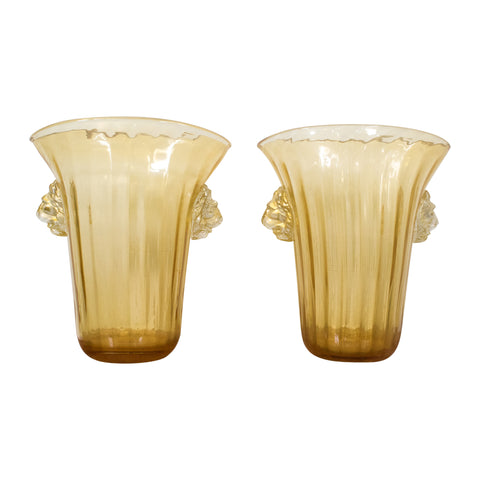 A Pair of Murano Vases by Pino Signoretto (1944-)