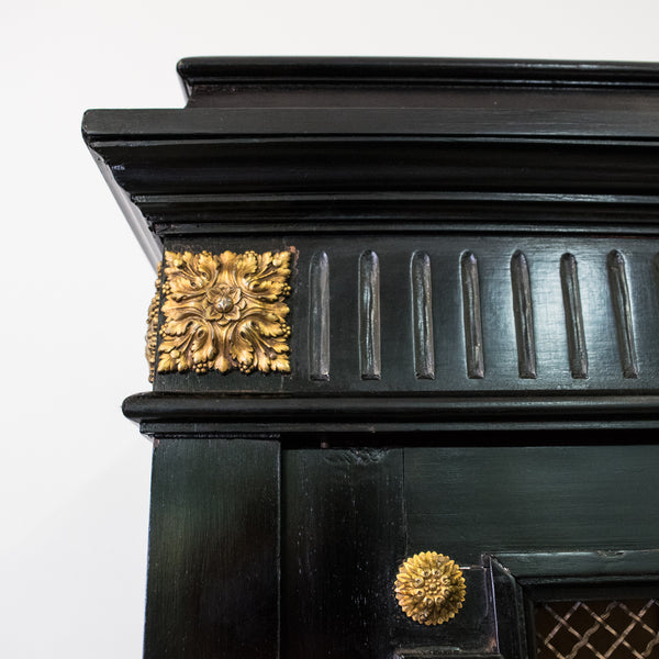 A Pair of Ebonised Louis XVI Style Two Door Bibliotheque