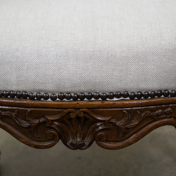 Pair 19th Century Regence Style Armchairs with Serpentine Arms