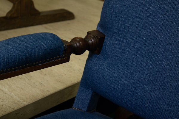 Pair of 19th Century Oak Armchairs with Ball Detail