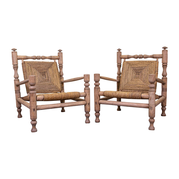 Pair Mid Century of Lounge Chairs attributed to Audoux and Frida Minet
