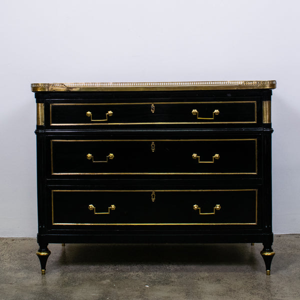 A 19th Century Directoire Style Ebonised Commode