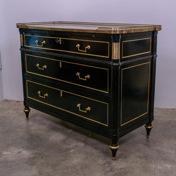 A 19th Century Directoire Style Ebonised Commode