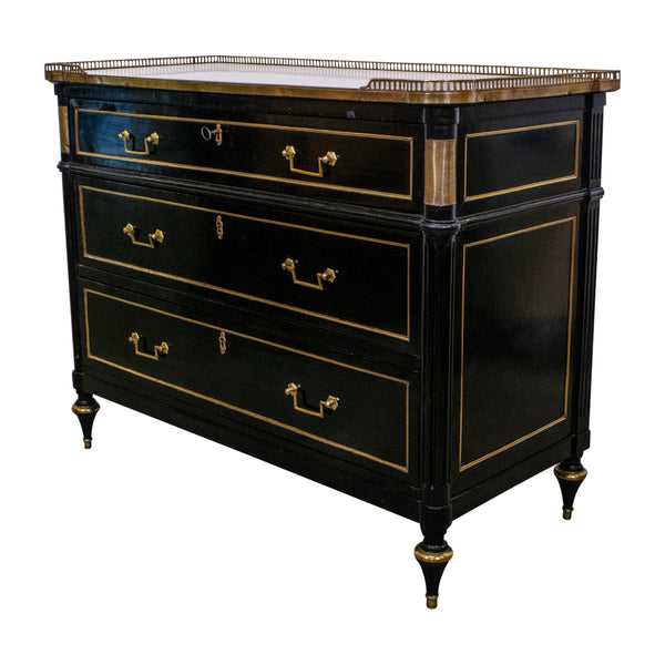 A 19th Century Directoire Style Ebonised Commode