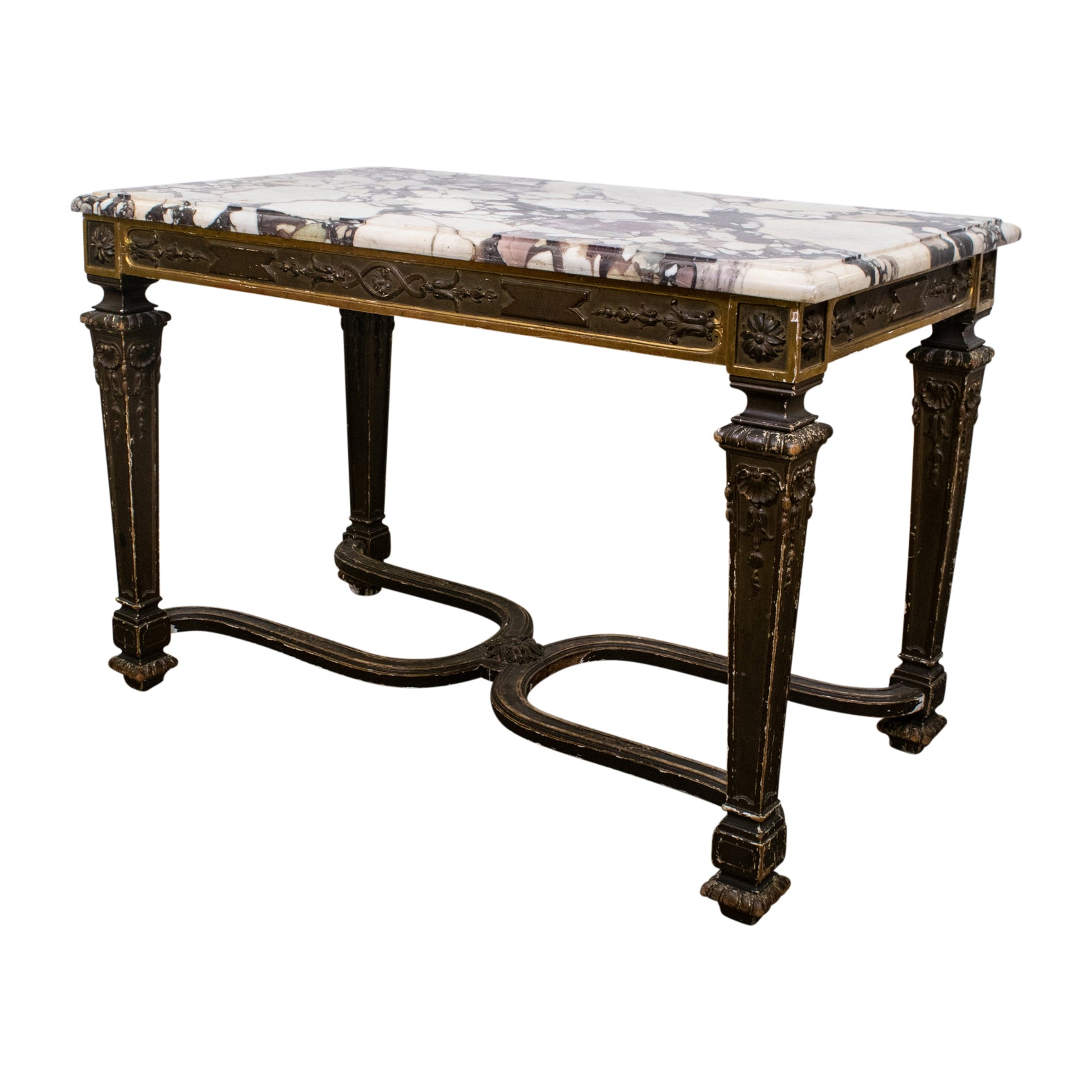 19th Century Louis XVI Style Viola Marble Topped Console