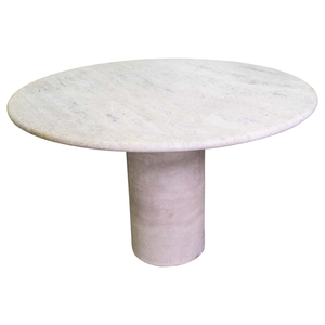 Vintage Circular Travertine Dining Table