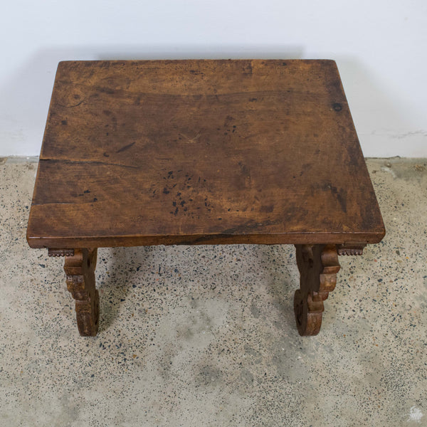A Small Spanish 18th Century Churrigueresque Walnut Side/Coffee Table 