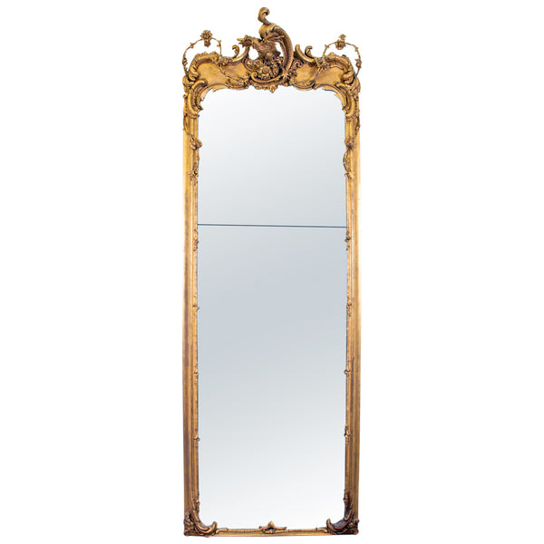 A Large George II Style Gilt Pier Mirror
