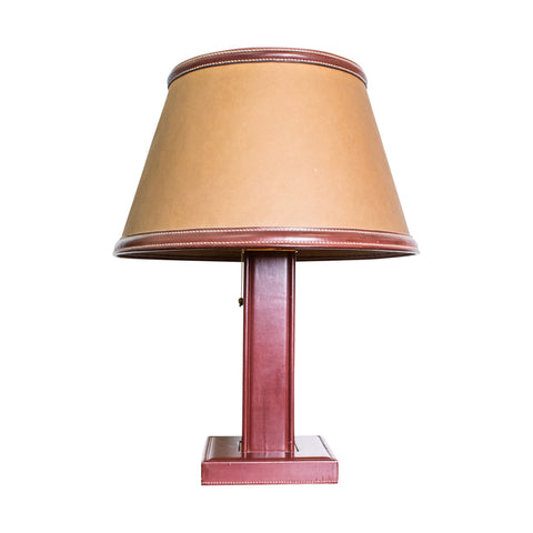 A Jacques Adnet (1901 - 1984) Hand Stitched Table Lamp