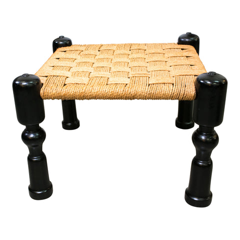 Ebonised Anglo-Indian Rope Foot Stools
