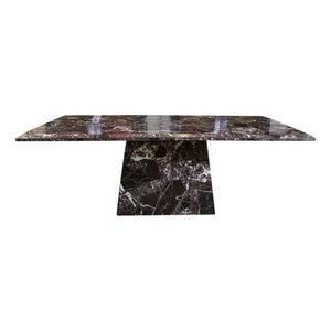 A Rosso Levanto Marble Dining Table