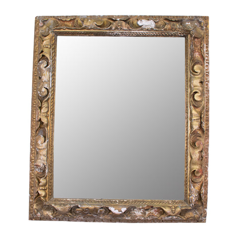 A Distressed Gilt Antique Mirror
