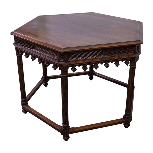 French Gothic Hexagonal Style Centre Table