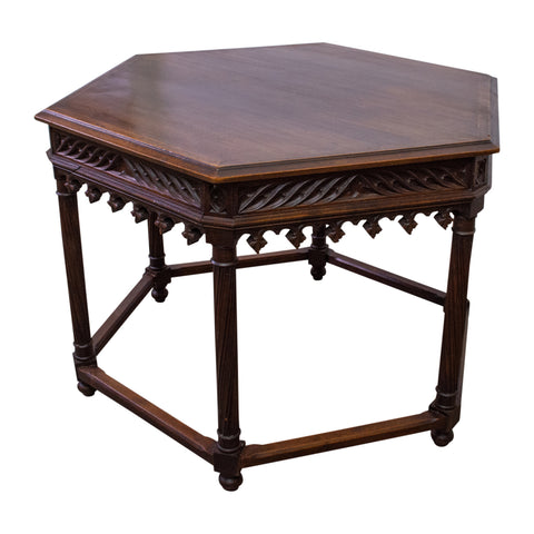 French Gothic Hexagonal Style Centre Table