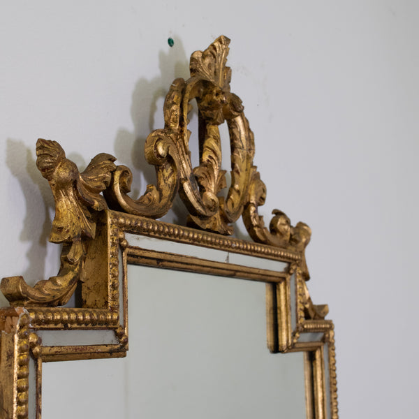 Pair of Italian Neo-Classical Style Giltwood Mirrors
