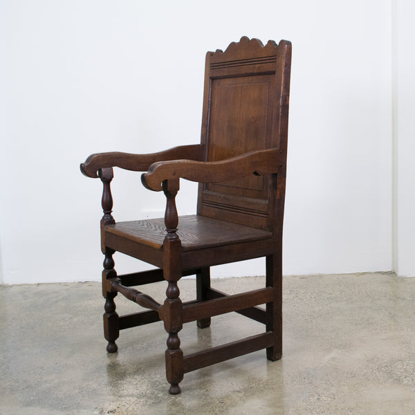 19th Century Wainscot Style Armchair 