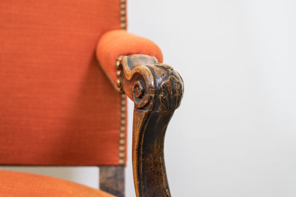French Walnut Regence Style Armchairs