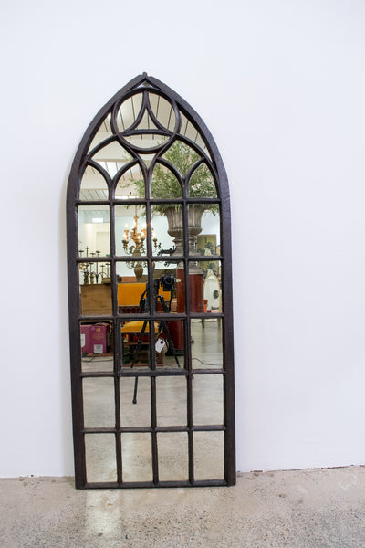 Cast Iron Gothic Mirror