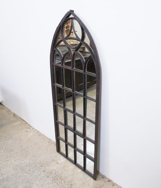 Cast Iron Gothic Mirror