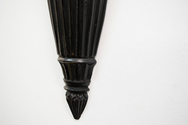 A Large Pair of Late 19th Century Ebonised Wall Lights